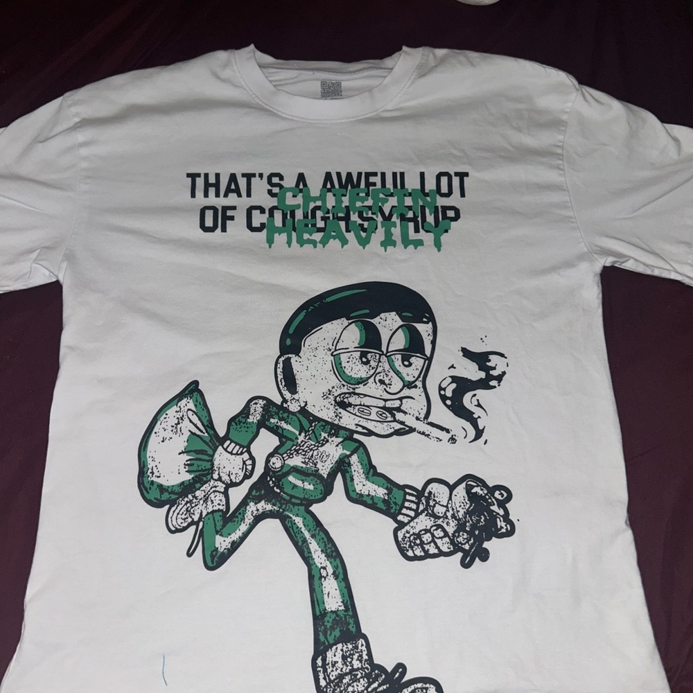 White Graphic T-Shirt Cough Syrup Shirt